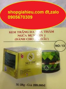 nice kem trắng da xóa thâm ngừa mụn 6 in 1 dành cho da dầu 28g mỹ phẩm linh chi