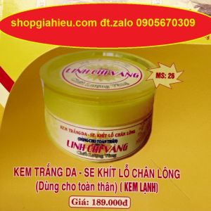 linh chi vàng kem lạnh body toàn thân trắng da se khít lỗ chân lông chất lượng vàng