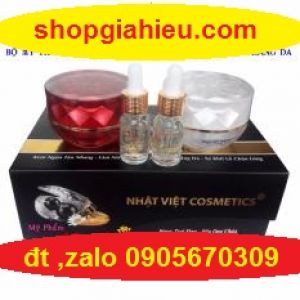 bộ kem ngừa nám tàn nhang trắng da ngọc trai đen sữa ong chúa vip nhật việt cosmetics