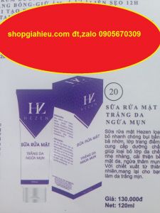 hz hezen sữa rửa mặt trắng da ngừa mụn (120ml)