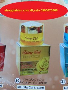 kem dưỡng trắng bảo vệ da săn chắc sữa non ngọc trai 35g trăng việt